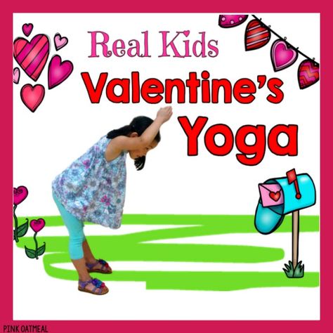 Get the kids moving with Valentine's Day games and brain breaks! Valentines Preschool, Valentines Workout, Yoga Pose Ideas, Pink Oatmeal, Valentine's Day Kids, Gym Games For Kids, Card Workout, Kids Yoga Poses, Yoga Cards