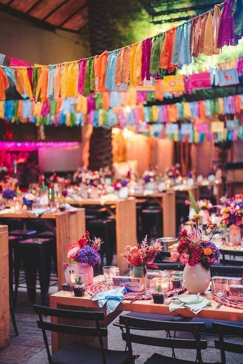 Frida Party Decoration, Eclectic Party Theme, Encanto Inspired Party, Mexican Tablescapes Fiesta Party, Frida Theme Party Ideas, Frida Party Ideas, Mexican Hens Party, Outdoor Fiesta Party, Mexico Aesthetic Party