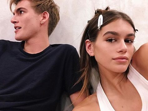 Presley Gerber just got a tattoo dedicated to his sister, Kaia Gerber, but it's also partly cryptic. Kaia And Presley Gerber, Kaia Crawford, Presley Gerber, Rande Gerber, Kaia Jordan Gerber, Kaia Gerber Style, Img Models, Kaia Gerber, Cindy Crawford