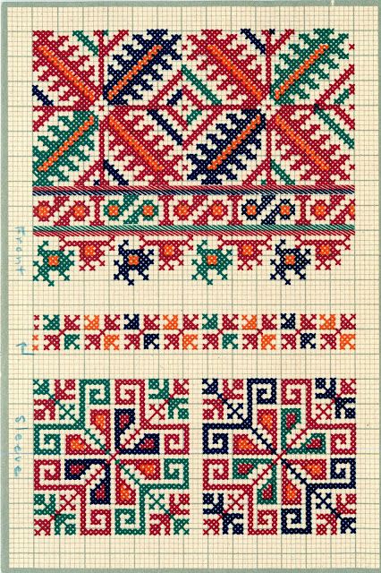 Croatian Pattern Folk Embroidery, Croatian Embroidery, Slavic Embroidery, Cross Stitch Numbers, Dalmatia Croatia, Embroidery Suit, Cross Stitch Geometric, Beautiful Cross Stitch, Cross Stitch Patterns Flowers