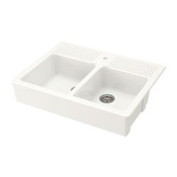 IKEA - DOMSJÖ, $315 Ikea Farmhouse Sink, Kitchen Sink Remodel, Kitchen Sink Install, Ikea Farmhouse, Sinks Kitchen, Metod Kitchen, Apron Front Sink, Sink Kitchen, Ikea Home