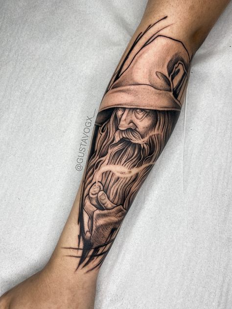 Gandalf Tattoo, Hobbit Tattoo, Tolkien Tattoo, 30 Tattoo, Wizard Tattoo, Lotr Tattoo, Lord Of The Rings Tattoo, Nerd Tattoo, Movie Tattoo