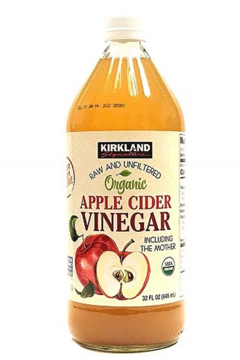 Kirkland Signature Raw and Unfiltered Organic Apple Cider Vinegar Including the Mother. Premium Raw vinegar with live cultures. Made from fresh organic apples grown in the USA. Fermented with no added yeast or enzymes. Not from concentrate. Certified Organic by Oregon Tilth (OTCO) Apple Cider Vinegar Benefits, Unfiltered Apple Cider Vinegar, Cold Medicine, Apple Cider Benefits, Organic Apple Cider, Organic Apple Cider Vinegar, Natural Sleep Remedies, Natural Cold Remedies, Cold Home Remedies