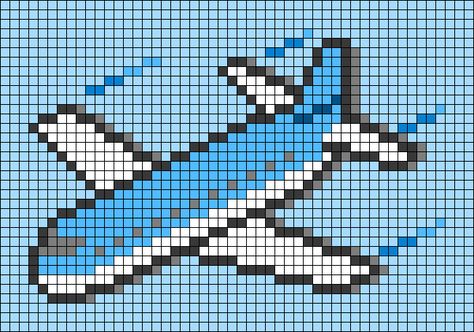 Plane Pixel Art, Airplane Crochet, Kids Sweater Pattern, Graph Crochet, Tiny Cross Stitch, Easy Cross Stitch Patterns, Pixel Drawing, Graph Paper Art, Beaded Cross Stitch