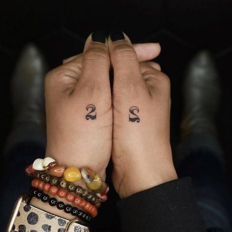 Number 22 Tattoo Ideas, Number 22 Tattoo, Dark Matching Tattoos, 22 Tattoo, Tattoo Number, Number 22, Tattoo Meaning, Tattoo Placement, Matching Tattoos