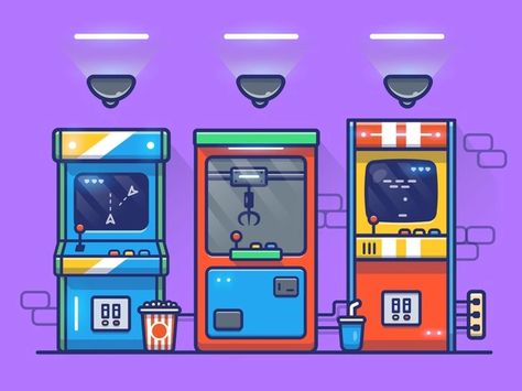 Catalyststuff | Freepik Css Ideas, Arcade Design, Computer Icons, Retro Arcade Games, Vector Icons Illustration, Farm Art, Computer Icon, Retro Arcade, Technology Icon