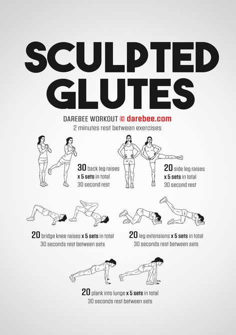 Sculpted Glutes Workout Stamina Workout, Leg And Glute Workout, Gym Routine, Body Workout Plan, Toning Workouts, Home Workouts, High Intensity Workout, Lower Body Workout, Morning Workout