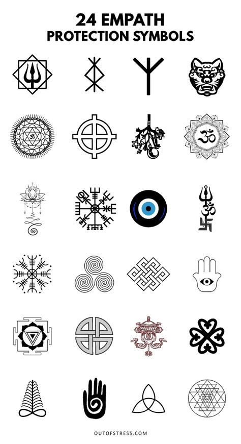 24 Empath Protection Symbols You Can Use in Your Life Small Wave Tattoo, Protection Tattoo, Symbole Viking, Empath Protection, Wiccan Symbols, Protection Symbols, Magic Spell Book, Tattoos For Black Skin, Alchemy Symbols