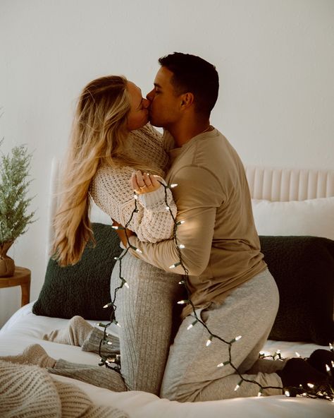 It’s DECEMBER 1st !!!🎄❄️✨🥹 -we’re never getting over this cute couple studio session we did with @victoriaelainephotography ! Nye At Home Couples Photo Ideas, Nye At Home Couples, Bed Couple Shoot, Night Couple Romance, Nye At Home, Couples Photo Ideas, Christmas Couple Photos, Christmas Couple Pictures, Couple Christmas Card