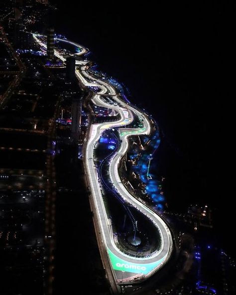 Aesthetic Formula 1, Formula 1 Aesthetic, F1 Race Track, F1 Circuit, Race Night, F1 Aesthetic, F1 2023, Watch F1, Jeddah Saudi Arabia