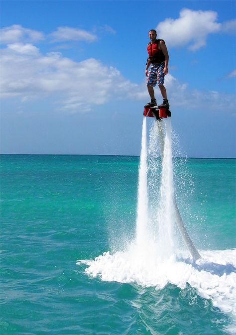 Flyboarding in Aruba #fun #vacation Aruba Honeymoon, Adventure Sports, Roller Derby, Extreme Sports, Jet Ski, Caribbean Islands, Skis, Aruba, Travel Bucket