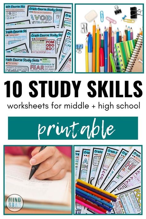 Note Taking Strategies Middle, Study Skills Activities For High School, Study Skills For High School Student, Test Taking Strategies For High School Students, Organization Skills For Students, Homeroom Activities For High School, Study Tips For Middle School Students, Life Skills For High School Students, Study Skills For Middle School