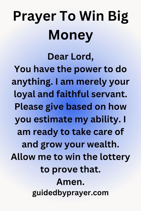 Prayer To Win The Lottery, Blessed Affirmations, Lottery Prayers, Psalm Magic, Repentance Prayer, Prayer For Finances, Financial Prayers, Money Prayer, Money Spells That Work