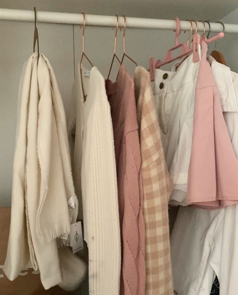 Kbeauty Pink clothes outfit aeshtetic roomdecor room decor wardrobe New Wardrobe Aesthetic Vision Board, Hyperfeminine Room, Clothes Vision Board, Pink Closet Aesthetic, Beige And Pink Aesthetic, Aesthetic Pink Outfits, Room Aesthetic Pink, My Kind Of Love, Aesthetic Pink