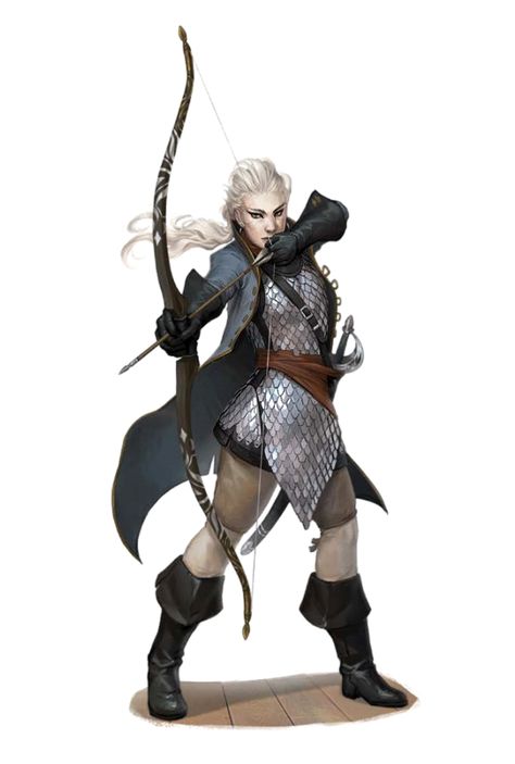 Female Half-Elf Archer Paladin - Pathfinder PFRPG DND D&D 3.5 5th ed d20 fantasy Town Guard, Scale Mail, Heroic Fantasy, Rpg Characters, Dungeons And Dragons Characters, Fantasy Armor, Fantasy Warrior, Fantasy Rpg, Fantasy Inspiration