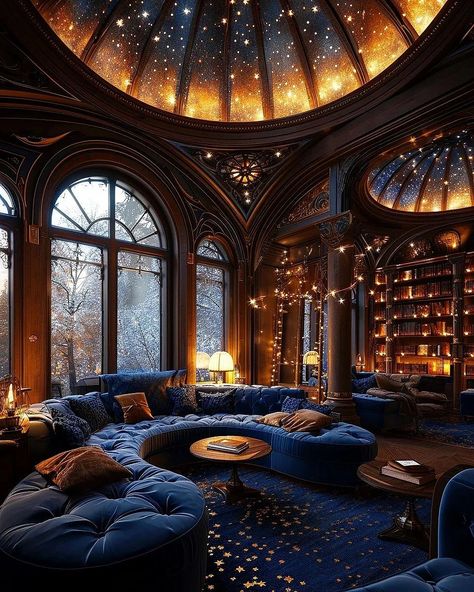 Ravenclaw Aesthetic Room, Ravenclaw Christmas, Ravenclaw Room, Christmas Rooms, Hogwarts Ravenclaw, Dream Home Library, Royal Room, Ravenclaw Aesthetic, Fantasy Rooms