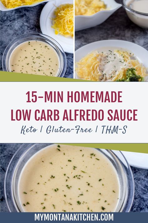 This easy, healthy, low carb Alfredo Sauce will be ready in less than 15 minutes and uses only six ingredients. With a base of heavy cream and nourishing bone broth that's seasoned with freshly minced garlic, it's so savory and delicious, you're guaranteed to discover a new family favorite. Low Carb Alfredo Sauce, Low Carb Alfredo, Best Alfredo Sauce Recipe, Keto Alfredo, Keto Sauces, Healthy Low Carb, Homemade Alfredo, Alfredo Sauce Recipe, Low Carb Pasta