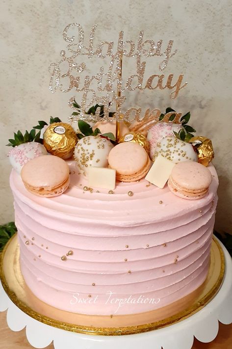 16 Th Birthday Cake, Sweet 16 Birthday Cakes Rose Gold, Pink And Gold Birthday Cake Sweet 16, 18th Birthday Cake For Girls Elegant Pink, Pink Birthday Cake With Macaroons, Pink And Gold Two Tier Cake, 17 Birthday Cake, Sweet 16 Party Decorations, Pink Sweet 16