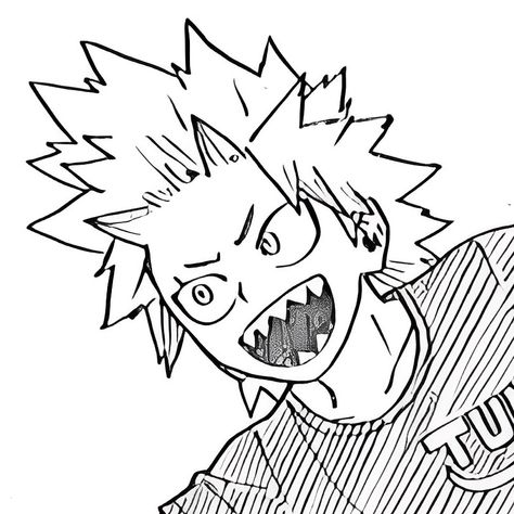 Kirishima My Hero Academia, Drawing Heads, Kirishima Eijirou, Swag Art, Drawing Projects, Outline Drawings, Flash Art, Sketches Easy, My Hero Academia Manga