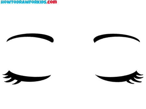 cartoon closed anime eyes drawing Closed Anime Eyes Drawing, Sassy Eyes Drawing, Eyes Closed Reference Drawing, Close Eyes Drawing, How To Draw Closed Eyes, Closed Anime Eyes, Sleepy Eyes Drawing, Closed Eyes Drawing, Closed Eye Drawing