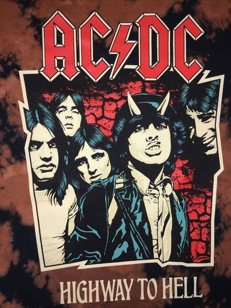 Ac/dc Art, Acdc Poster, Xman Marvel, Acdc Logo, Rock Poster Art, Rock Band Posters, Cross Embroidery, Highway To Hell, Band Wallpapers