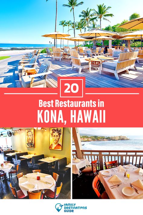 Best Restaurants In Kona Hawaii, Kona Restaurants The Big Island, Best Places To Eat In Kona Hawaii, Best Restaurants Big Island Hawaii, Big Island Hawaii Restaurants, Kona Hawaii Food, Hawaii Camping, Kona Restaurants, Honolulu Restaurants