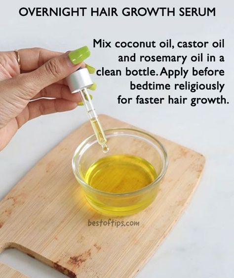 Overnight Hair Growth, Hair Growth Serum Diy, Overnight Hair, Oil Hair Mask, Coconut Oil Hair Mask, Overnight Hairstyles, Tips Hair, Growth Hair, Hair Growth Shampoo