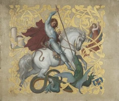 Saint George And The Dragon, Medieval Artwork, San Michele, Saint George, Catholic Art, Medieval Art, Classical Art, A Dragon, St George