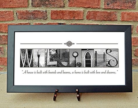 Personalized Real Estate Closing Gift Ideas Sign Alphabet, Real Estate Closing Gifts, Sister Wedding Gift, Letter Photography, Alphabet Photography, Real Estate Gifts, Photo Letters, Custom Name Sign, Personalized Housewarming Gifts