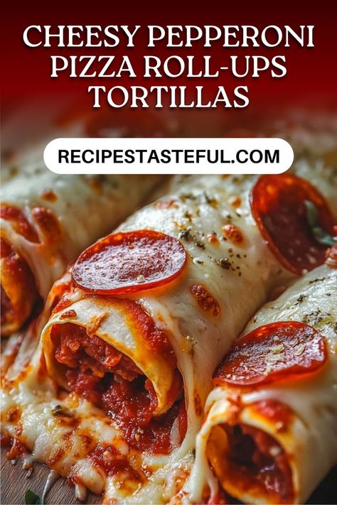 These Cheesy Pepperoni Pizza Roll-Ups are an easy, delicious snack or meal option that features gooey mozzarella cheese and savory pepperoni, all wrapped in low-carb tortillas. Perfect for a quick bite or a fun party appetizer! Gyro Wrap, Pepperoni Pizza Rolls, Pizza Roll Up, Pepperoni Rolls, Tortilla Rolls, Tortilla Pizza, Roll Ups Tortilla, Low Carb Tortillas, Low Carb Pizza