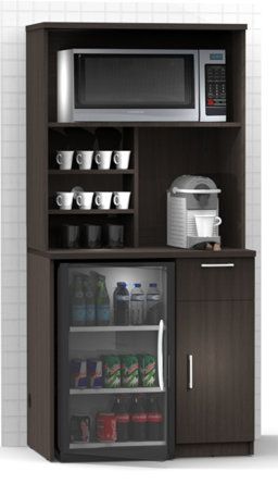 Mini Refrigerator Cabinet, Refrigerator Cabinet, Mini Refrigerator, Cabinet Bar, Built In Refrigerator, Easy Coffee, Wine Refrigerator, Green Cabinets, Base Cabinet