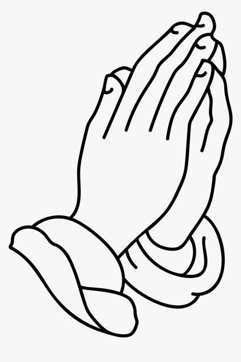 Hands Simple Drawing, Hands Drawing Easy, Prayer Hands Drawing, Praying Drawing, Prayer Drawing, Praying Hands Images, Praying Hands Drawing, Hands Cartoon, Hands Praying