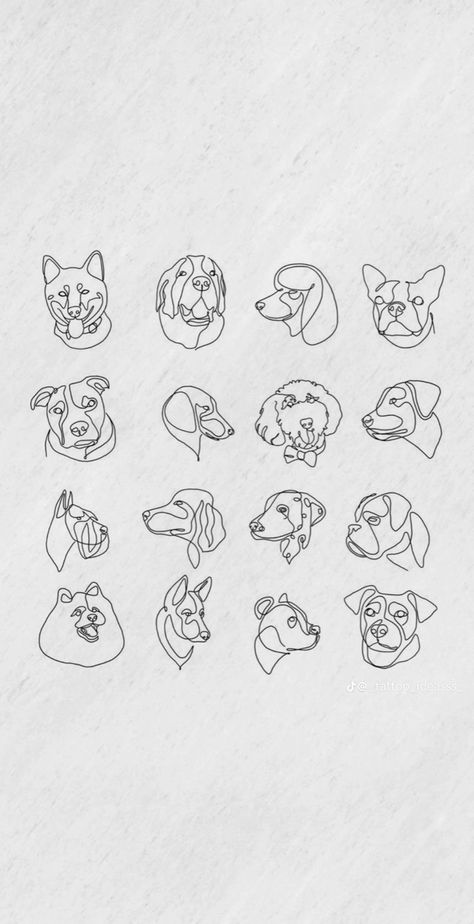 Minimalista Disney, Tattoo Perro, Dog Room Decor, One Line Tattoo, Cute Tiny Tattoos, Line Art Tattoos, Dog Tattoo, Disney Tattoos, Dog Tattoos