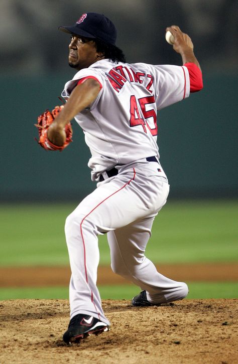 Pedro Martinez - Boston Red Sox Angels Stadium, Mlb Pictures, Pedro Martinez, Baseball Tips, Red Sox Nation, England Sports, Anaheim Angels, Red Sox Baseball, Baseball Photos