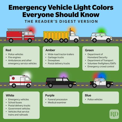 Here’s What It Means If You See Green Lights on a Car | Family Handyman Red Light Camera, Read People, Police Lights, Green Lights, Australia History, Fuel Truck, Volunteer Firefighter, Emergency Medical Services, How To Read People