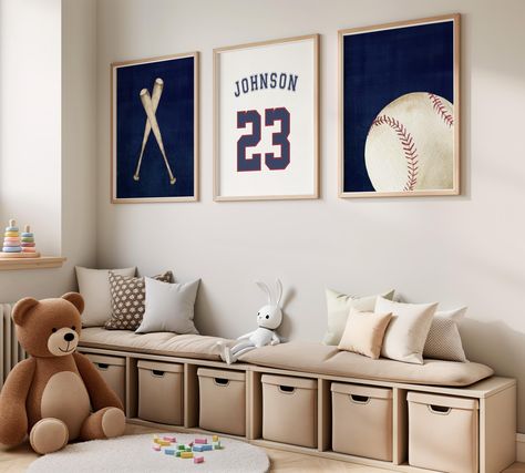 Baseball Nursery Theme, Baseball Nursery Decor, Baby Boy Nursery Wall Art, Sports Room Boys, Boy Nursery Wall Art, Baseball Nursery, Number Decor, Nursery Wall Art Boy, Baby Boy Room Decor