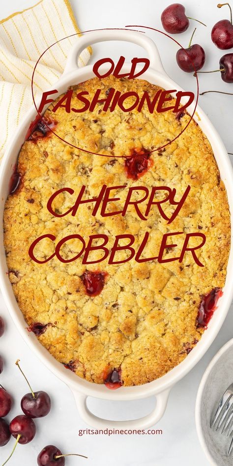 Cherry fans will love this easy dessert! Cherry cobbler with cake mix, sometimes called a cherry cobbler dump cake, is one of the quickest and easiest desserts you will ever make. Add it to your spring party menu, serve it for Easter, or anytime you want to satisfy your sweet tooth. This simple dessert is a scrumptious, old-fashioned treat! Cobbler Dump Cake, Easiest Desserts, Cherry Cobbler Recipe, Easy Dump Cake Recipe, Cake Mix Recipe, Cherry Crisp, Canning Cherry Pie Filling, Simple Dessert, Dessert For Two