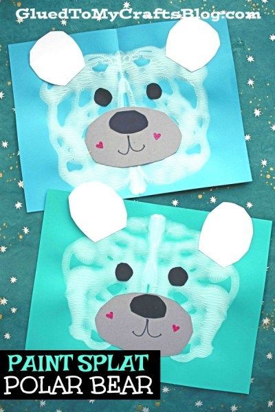 Winter Animal Crafts, Hummer Truck, Polar Bear Craft, Winter Crafts Preschool, Bear Craft, Winter Activities Preschool, January Crafts, Diy Lego, Paint Splats