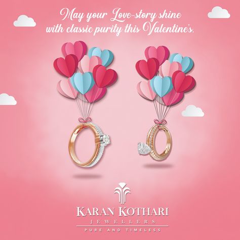 Valentine Day Jewellery Creative Ads, Diamond Ads, Valentines Day Campaign, Jewellery Advertisement, Jewellery Ads, Jewellery Advertising, Valentines Day Poster, Cosmetic Creative, Creative Jewelry Photography