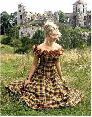 Plaid Wedding Dress, Tartan Wedding Dress, Scottish Wedding Dresses, Forest Fairytale, Plaid Wedding, Celtic Fashion, Tartan Wedding, Tartan Plaid Dress, Tartan Fashion