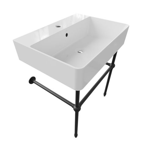 CheviotProducts Nuo 2 Rectangular Console Bathroom Sink with Overflow | Perigold Rectangular Bathroom Sink, Free Standing Sink, Mudroom Remodel, Console Bathroom Sink, Wall Mount Sinks, Rectangular Bathroom, Rectangular Sink Bathroom, Cast Iron Bathtub, Timeless Bathroom