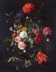 Jan Davidsz. de Heem - Wikipedia Flowers In Vase Painting, Baroque Painting, Hermitage Museum, Flowers In A Vase, Still Life Flowers, Dutch Painters, Oil Painting Reproductions, Painting Reproductions, Arte Floral