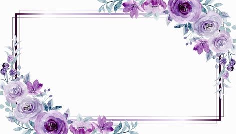 Watercolor purple rose flower frame Prem... | Premium Vector #Freepik #vector #birthday-flowers #flower-backdrop #spring-border #flower-design Background Purple Flower, Purple Roses Background, Purple Frame Border, Purple Rose Background, Purple Flowers Background, Purple Flower Frame, Purple Floral Background, Rose Flower Frame, Purple Rose Flower