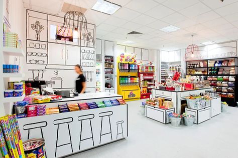 Candy Store Design, Candy Room, Candy Shops, Minimalist Shopping, Retail Inspiration, Ice Cream Shop, Store Displays, Commercial Interior Design, Candy Store