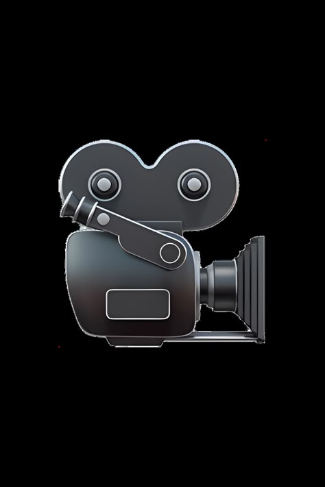 The emoji 🎥 depicts a classic movie camera with a large lens and a handle on the side. The camera is mostly black with silver accents and a red record button on the top. The lens is circular and protrudes out from the camera body. The emoji is often used to represent movies, filmmaking, or the entertainment industry. Insta Emojis, Camera Emoji, Red Record, Camera Png, Apple Emojis, Emoji Iphone, Emoji Movie, Chinese New Year Design, Emoji Backgrounds