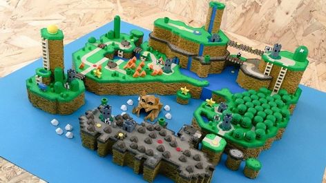 This 3D Model Of Super Mario World Is Breathtakingly Beautiful - Nintendo Life Kid Dracula, Birthday Cake Gift, Nintendo Fan Art, Shadow Of The Colossus, Super Mario 3d, 3d Printing Diy, Video Game Rooms, Super Mario World, Nintendo Art