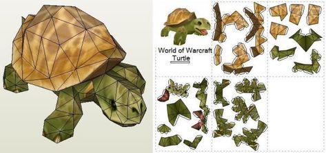 Turtle Paper Craft, 3d Turtle, Colorful Parrots, We Dont Talk, Paper Model, Paper Models, Art Club, World Of Warcraft, Paper Craft