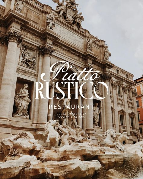 Introducing the branding design for Piatto Rustico, an Italian restaurant. 🤍 At Designs by Gabi, we create bespoke, delightful, memorable visual identity designs that truly represent your business values and connect with high-end customers. If you're ready to LEVEL UP inquiry from the link in bio! Let's create a brand identity you'll be proud of! . . . #restaurant #italianfood #italianstyle #italianrestaurant #restaurantlogo #restaurantbranding #briefclub #foodbranding #brandingreels #lu... Italian Website Design, French Restaurant Branding, Italian Graphic Design, Italian Board, Italian Restaurant Interior Design, Winery Architecture, Italian Restaurant Design, Restaurant Branding Identity, Wineries Architecture