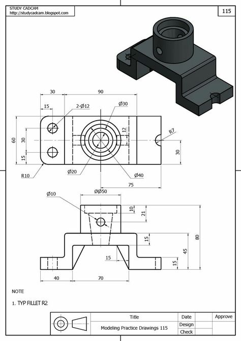 Here we will be making #tutorials and #exercices about #Solidworks for #begginers. Isometric Drawing Exercises, Autocad Isometric Drawing, Mechanical Drawings, Orthographic Drawing, Solidworks Tutorial, Interesting Drawings, Mechanical Engineering Design, Isometric Drawing, Geometric Construction