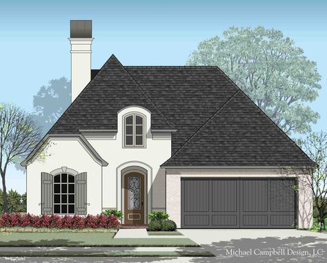 Patio Homes, Acadian House Plans, Retirement House, Split Bedroom, Southern House, French Country House Plans, Bedroom Layout, Houses Plans, European Home